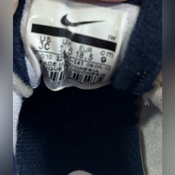 Nike Baby Infant Shoes Sneakers White Blue Size 3C Tie Athletic - Picture 11 of 16